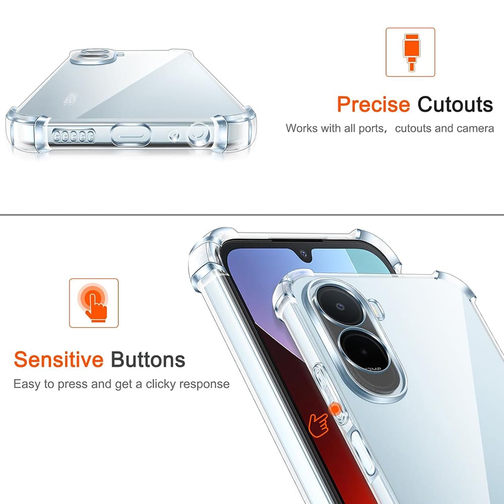 Techsuit Shockproof Clear Silicone prozirna maskica otporna na udarce za Xiaomi Redmi A7 Pro 4G