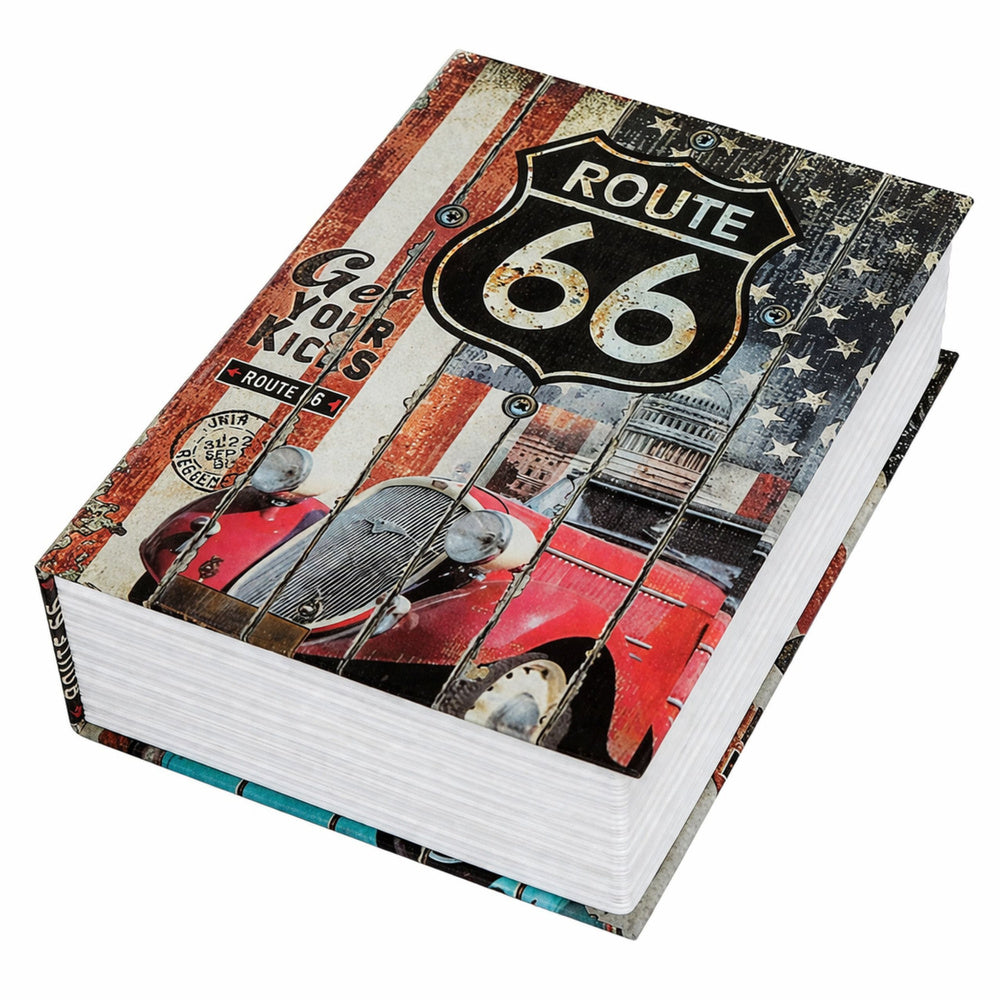 Sef u obliku knjige s natpisom Route 66