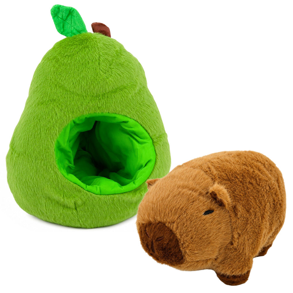 Green Avocado with Capybara 2 in 1 Plush Toy 25 cm