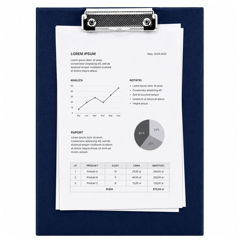Metal Clipboard Writing Board A4 Blue