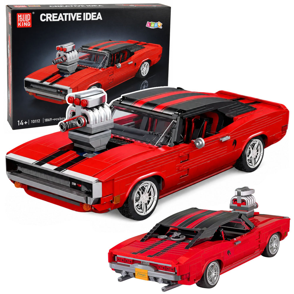 Kockice za slaganje sportskog retro automobila sa 1869 elemenata - crveni