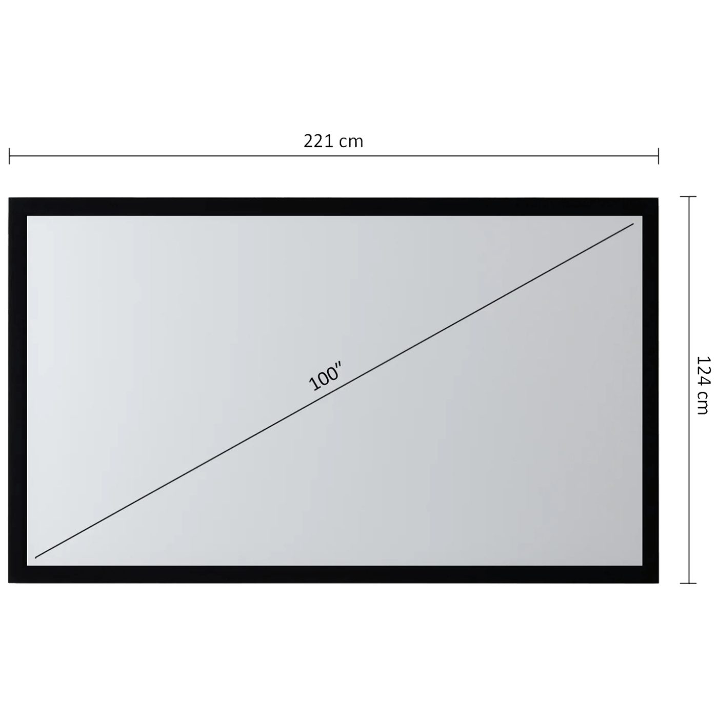 Maclean Platno za projektor, 221 x 124 cm - MC-921