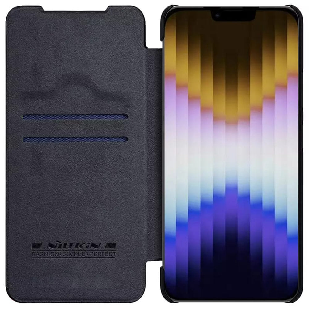 Nillkin - Usnjena torbica Qin PRO za iPhone 13 / 14 - črna