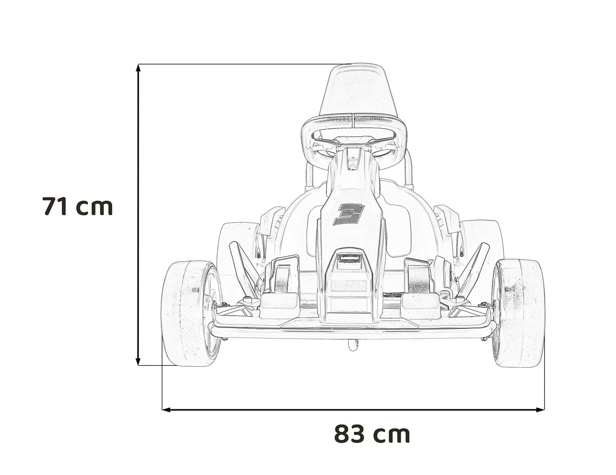 Go-kart na akumulator Fast 3 Drift - crveni