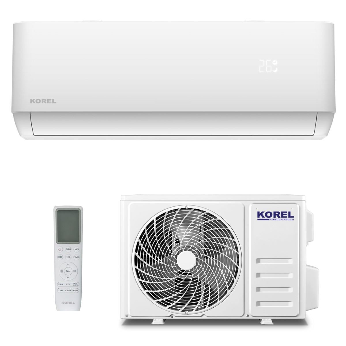 KOREL KLIMA UREĐAJ 3,4kW KTP-12 - OLYMP, za prostor do 35m2, A++ energetska klasa, Wi-Fi, R32