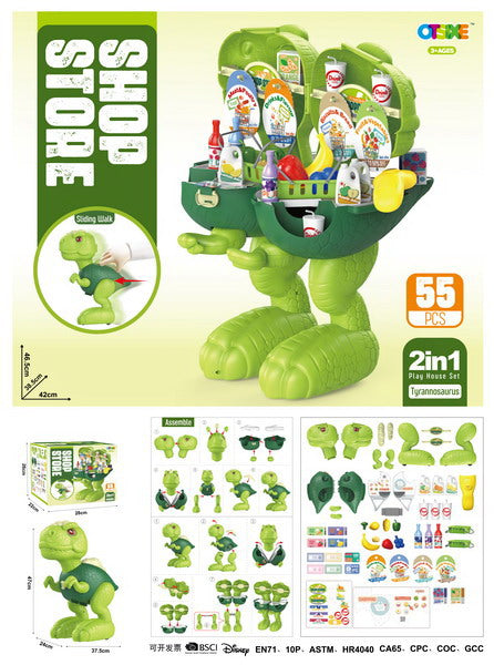 Trgovina za igru s motivom dinosaura - zelena