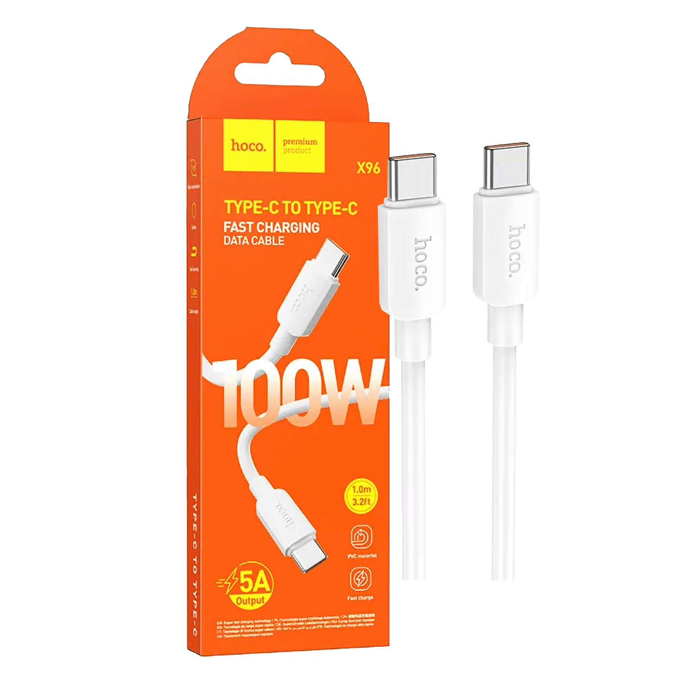 hoco. USB kabl za smartphone, type C, 100W, crna - X96 Hyper, 100W, Crni