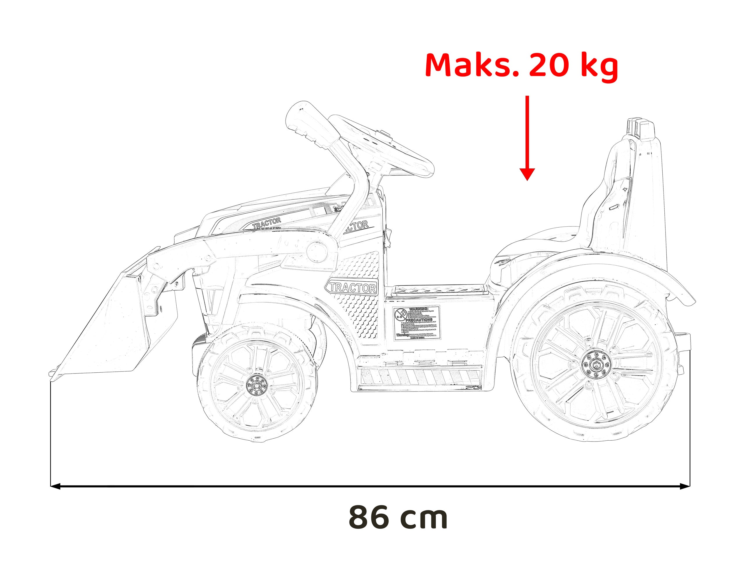Traktor na akumulator G320 - plavi