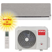Vivax klima uređaj 3,52kW ACP-12CH35AEHI - H+ design, srebrena, za prostor do 35m2, A+++ energetska klasa