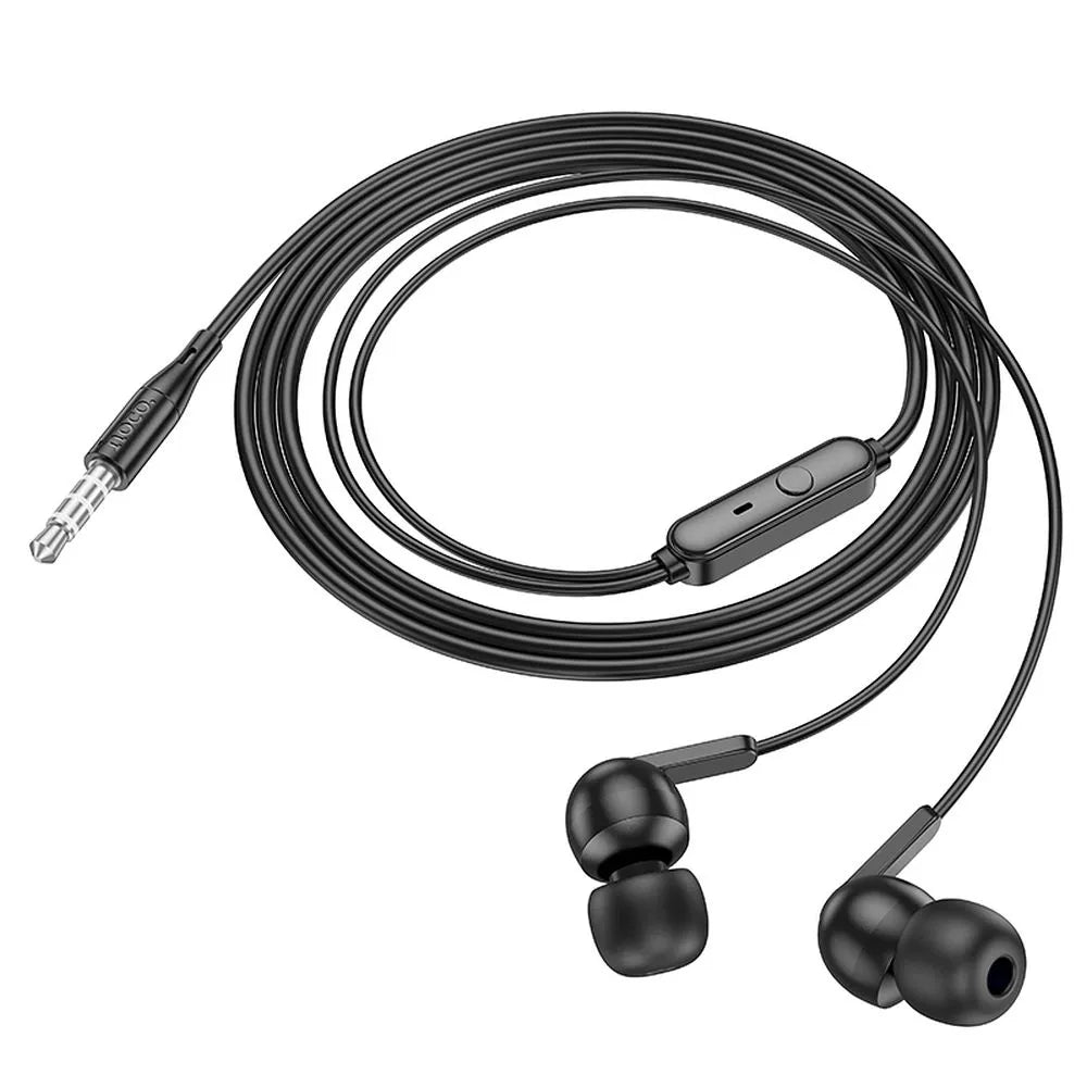 Drátová sluchátka do uší Jack 3,5 mm Hoco M124 černá