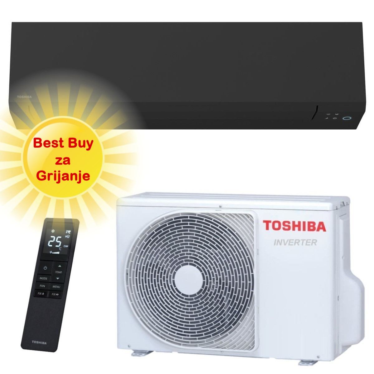 TOSHIBA KLIMA UREĐAJ 5,0kW RAS-B18G3KVSGB-E/RAS-18J2AVSG-E - Shorai Edge, za 50m2, A++, R32