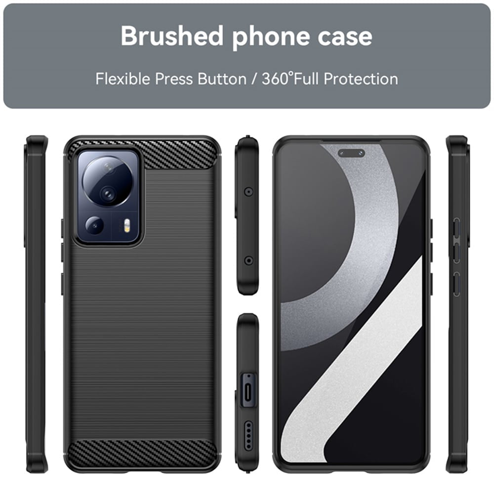 Techsuit Carbon Silicone kryt pro Xiaomi 13 Lite – černý