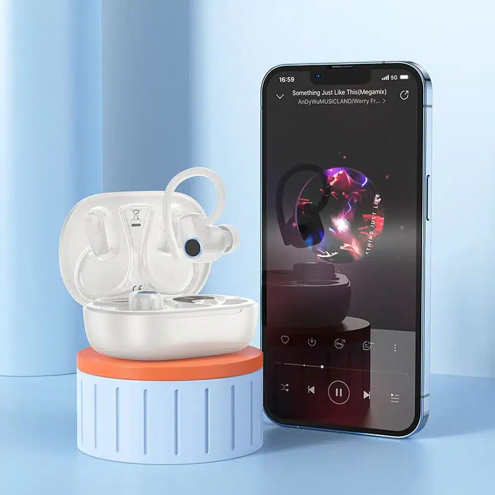 HOCO bezdrátová/bluetooth stereo sluchátka TWS Pure joy in-ear EQ8 bílá