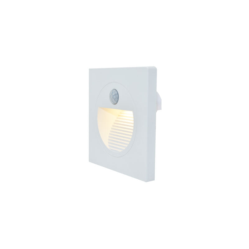 LED ugradna zidna svjetiljka sa senzorom Green Tech 1,5W, 3000K IP20, bijela