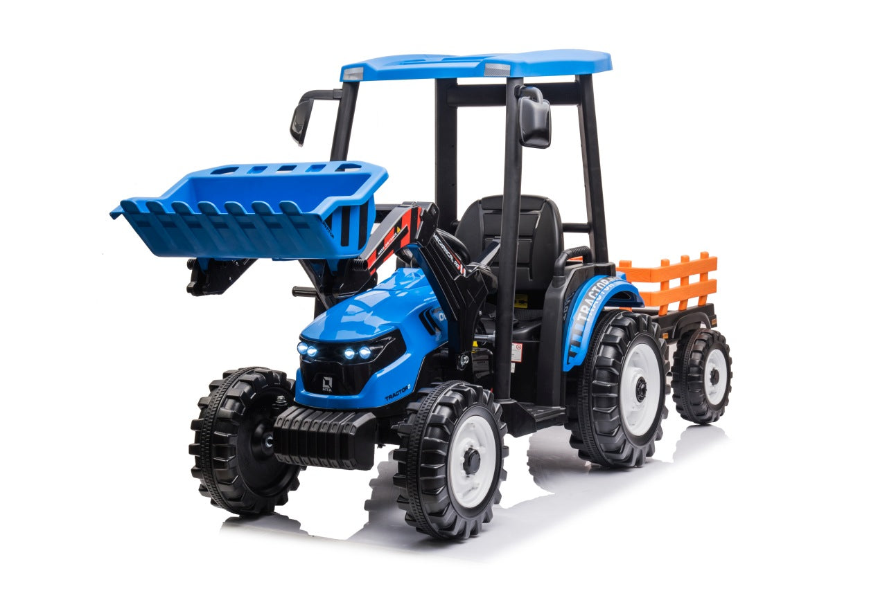 Traktor na akumulator s prikolicom MEGA D68 - plavi