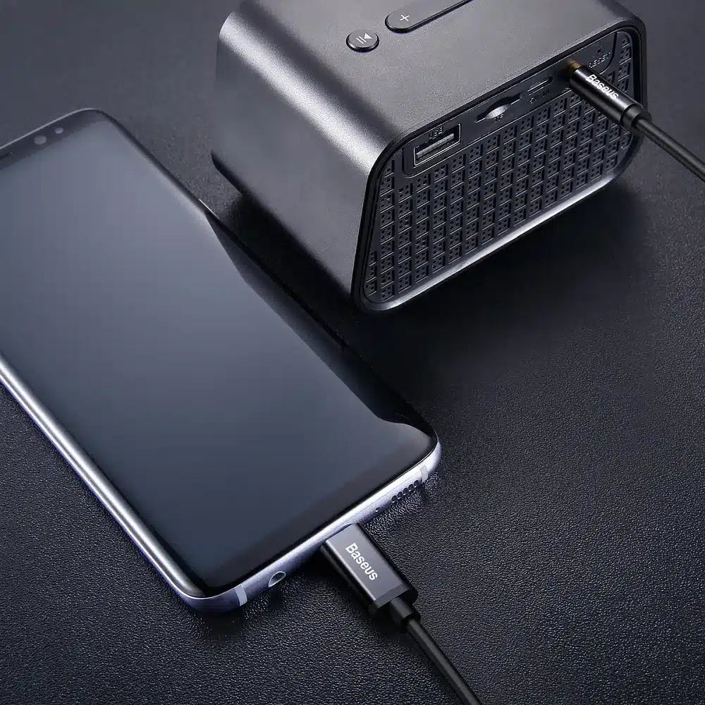 BASEUS Yiven Type-C samec na 3,5 samec audio kabel M01 černý CAM01-01