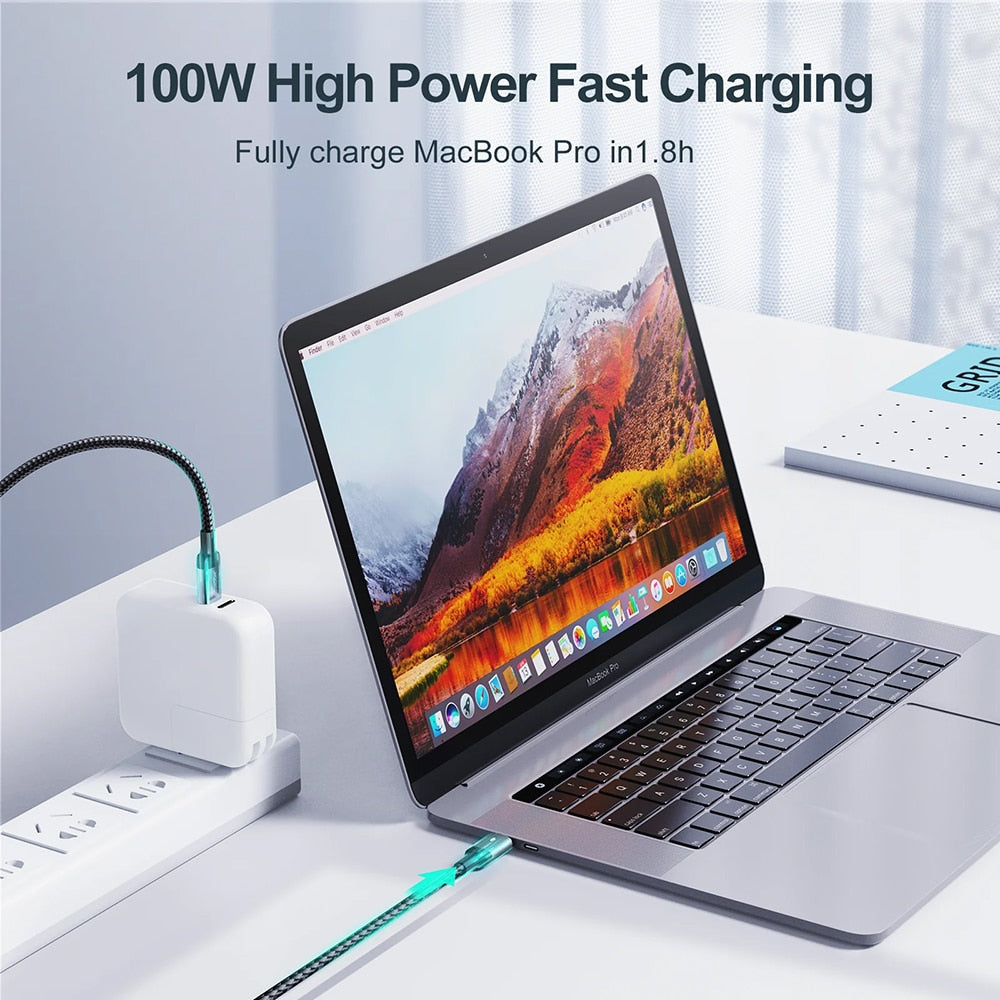 JoyRoom - Podatkovni kabel (S-CC100A10) - Brzo punjenje Type- C na Type- C 100 W- 480 Mbps- 120 cm - crni