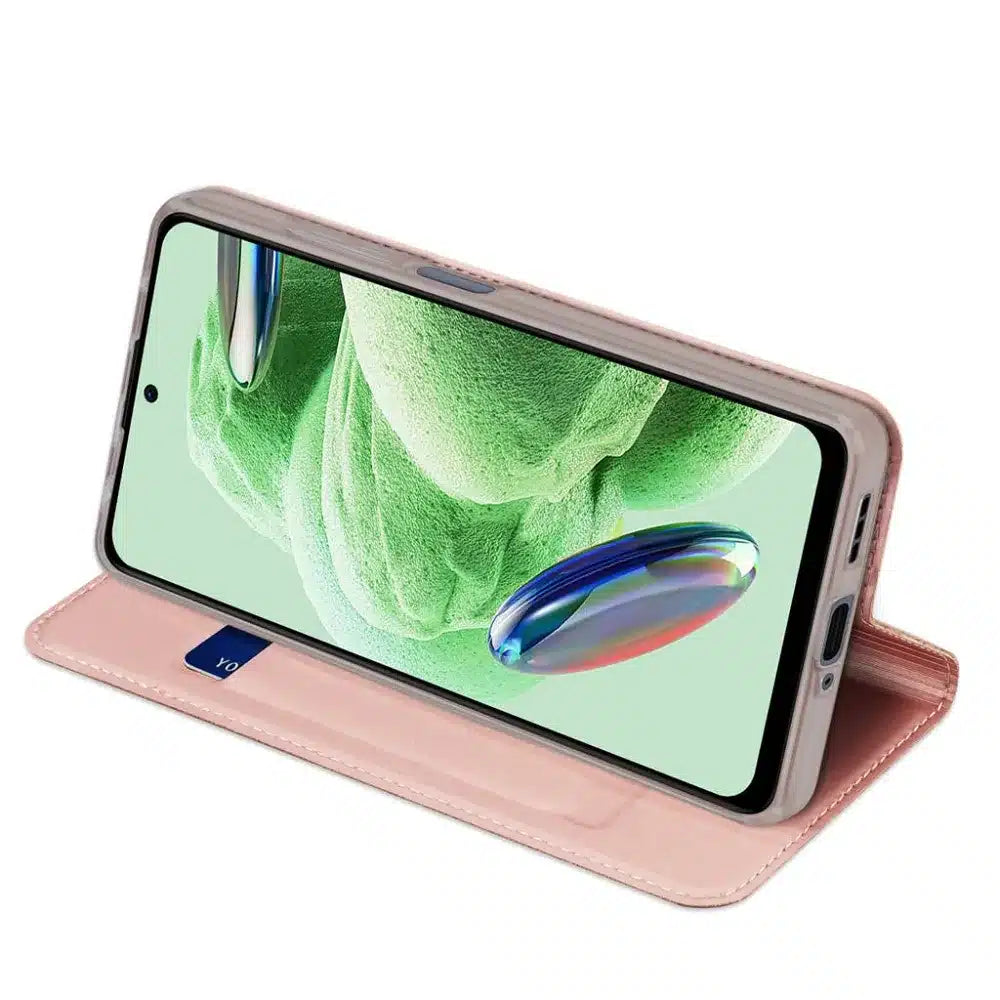 DUX DUCIS Skin Pro - flipové pouzdro pro Redmi Note 12 5G růžové