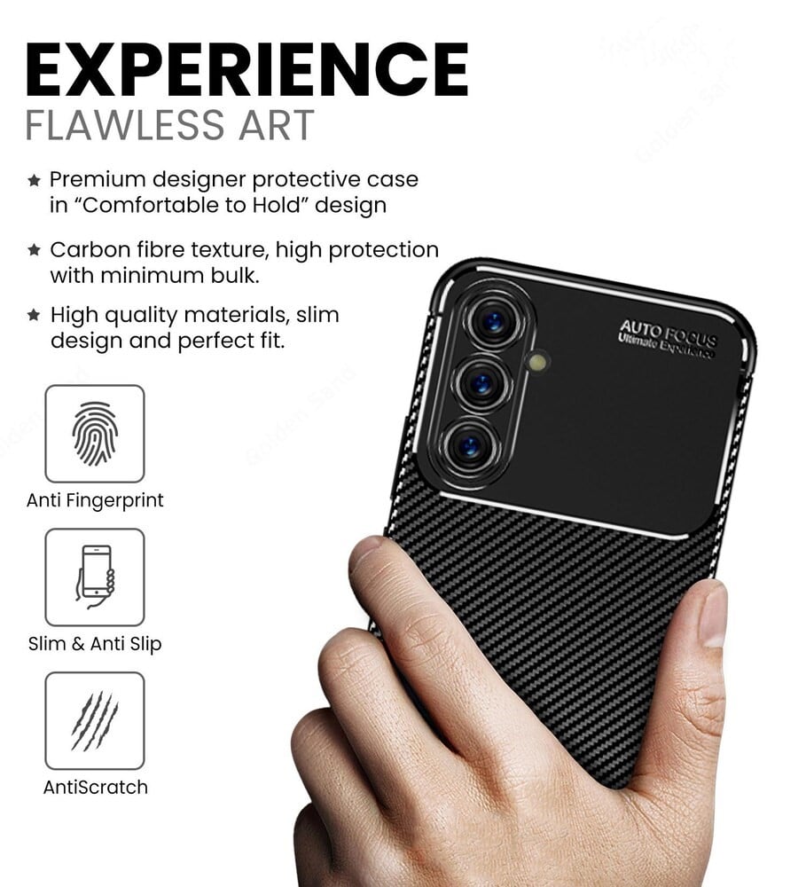 CARBON PREMIUM pouzdro pro SAMSUNG GALAXY A54 5G černé