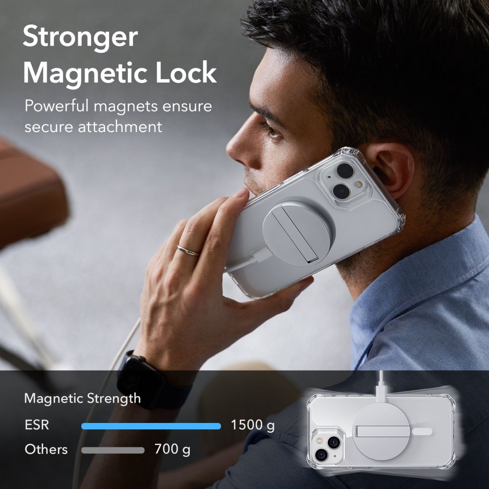 ESR AIR ARMOR HALOLOCK MAGSAFE POUZDRO PRO IPHONE 14 PLUS/15 PLUS ČIRÉ