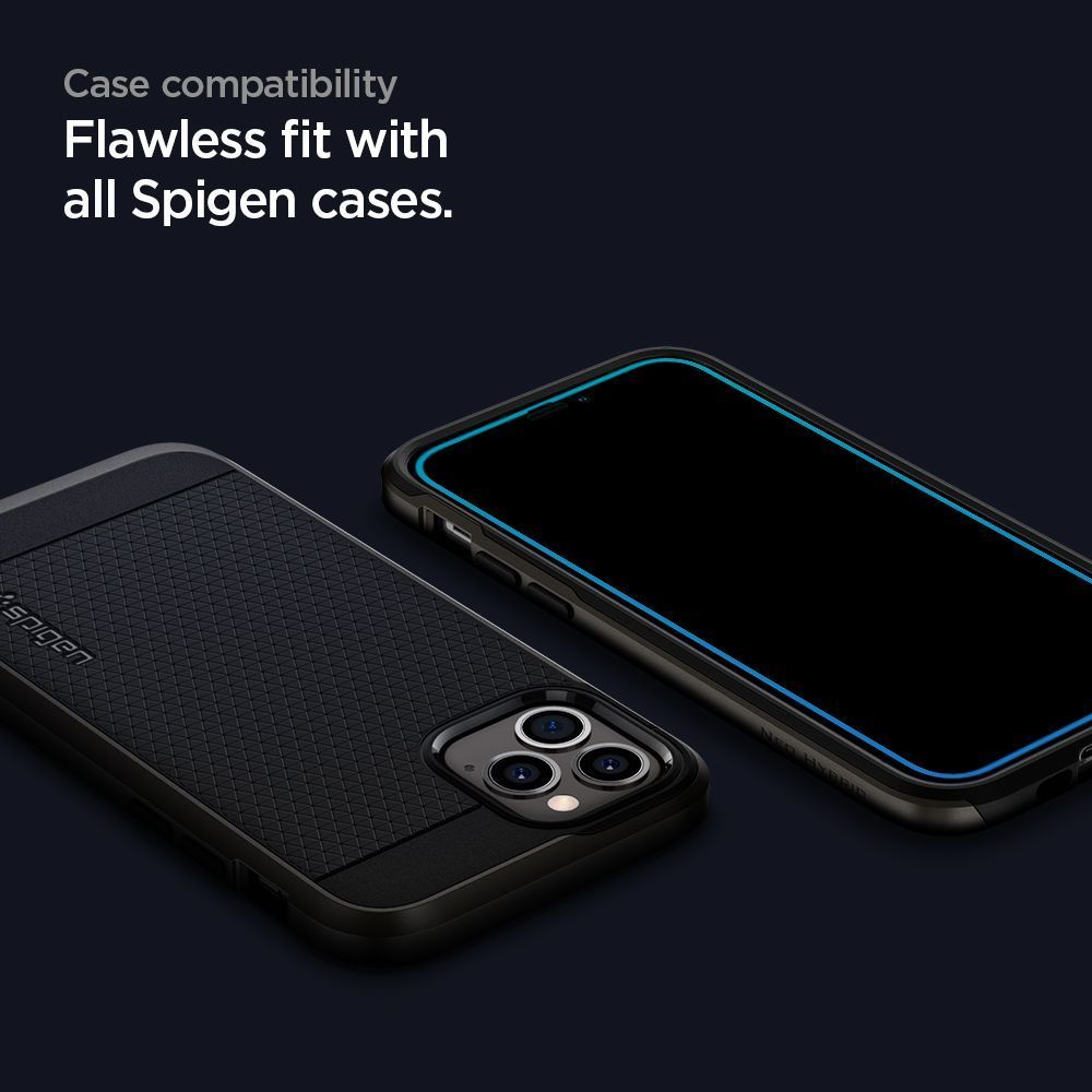SPIGEN KALJENO STAKLO GLASS FC ZA IPHONE 12 PRO MAX CRNO
