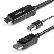 StarTech.com HD2DPMM3M prilagodnik za video kabel 3 m HDMI Tip A (Standard) DisplayPort Crno