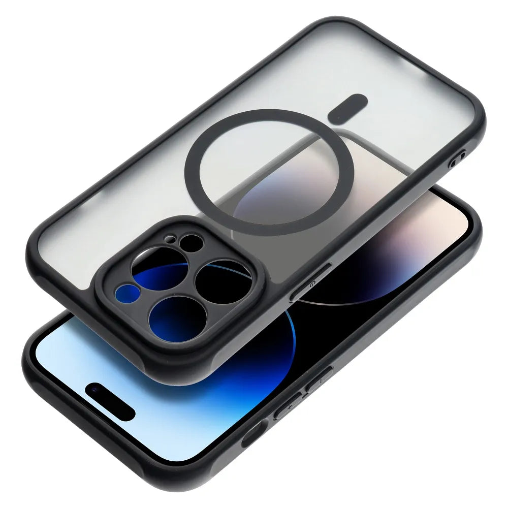 Full Matte Mag Cover maska kompatibilna s MagSafe za iPhone 13 crna