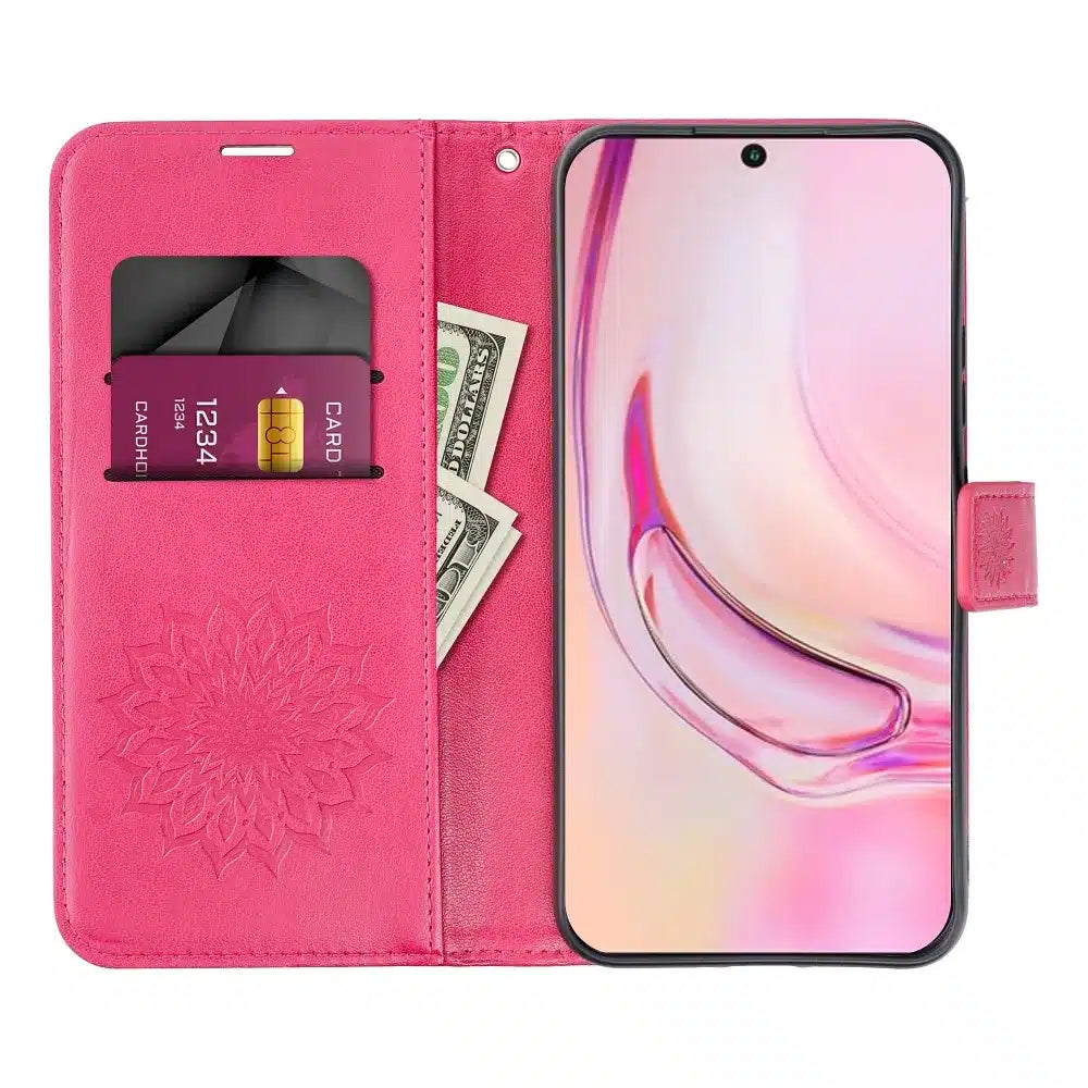 MEZZO Book case preklopna torbica za XIAOMI Redmi 12 4G / 12 5G mandala magenta