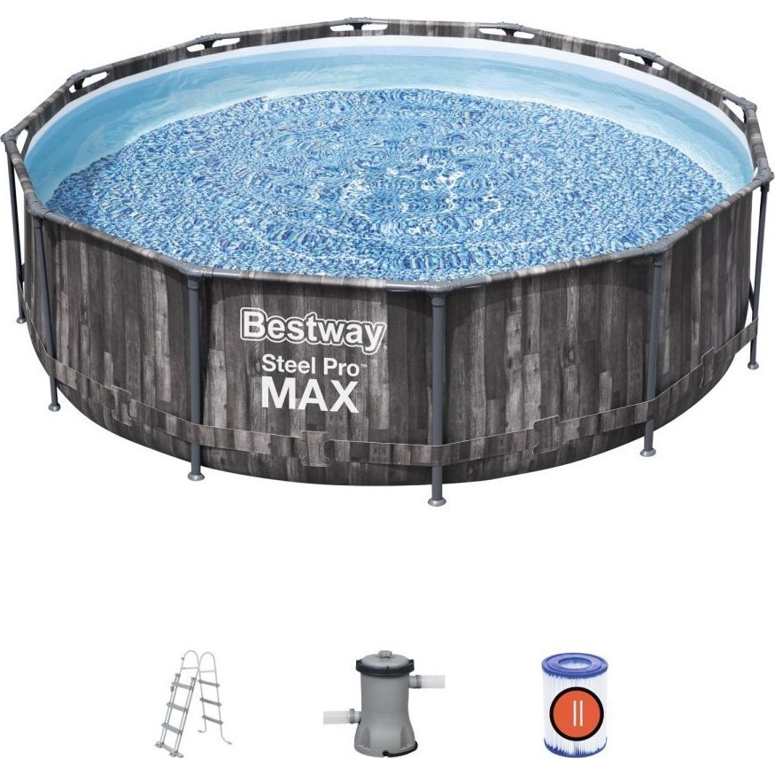 Bestway 5614X nadzemni bazen Uokvireni bazen Okrugao 9150 L Drvo