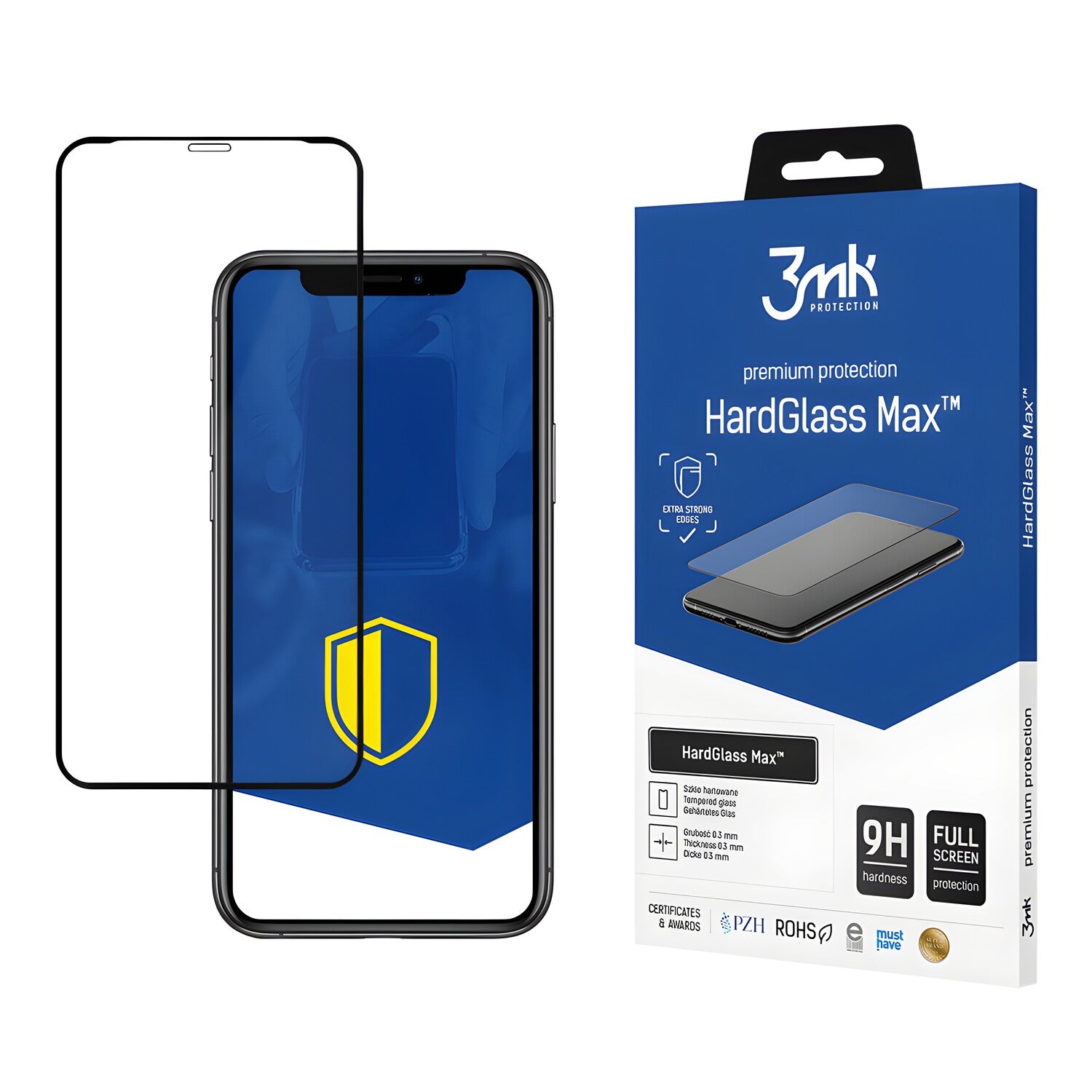 3mk HardGlass Max - zaštitno staklo za Samsung Galaxy A90/Galaxy A80 - Crna KP20896