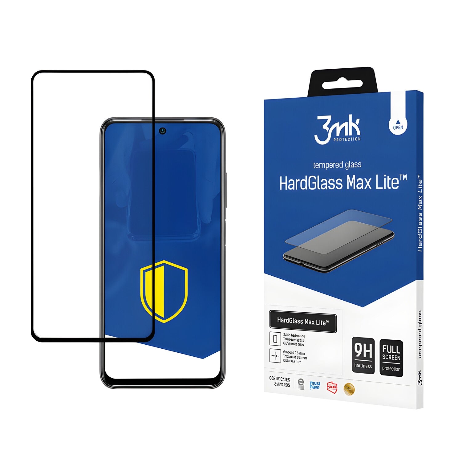 3mk HardGlass Max Lite - zaštitno staklo za Xiaomi Redmi Note 10 4G/Redmi Note 10S - Crna KP21056