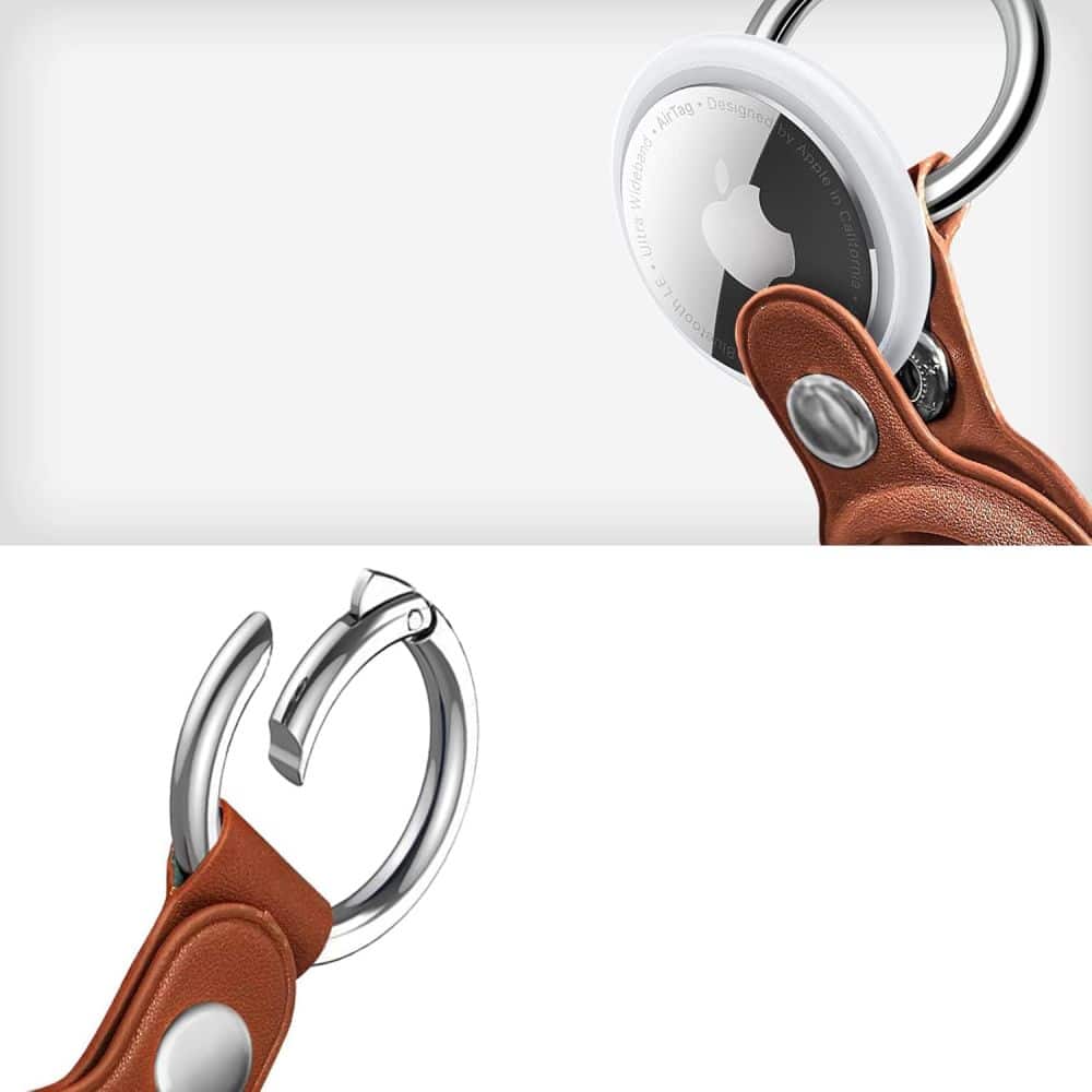 TECH-PROTECT NATURALFIT POUZDRO NA KLÍČENKU PRO APPLE AIRTAG 1 / 2 - hnědé