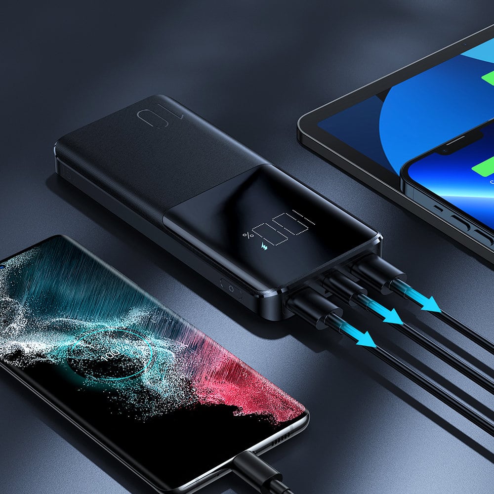 JoyRoom - Power Bank (JR-T013) - 2x USB- Type-C- Micro-USB - s velikim digitalnim zaslonom- 15W- 10000mAh - crna