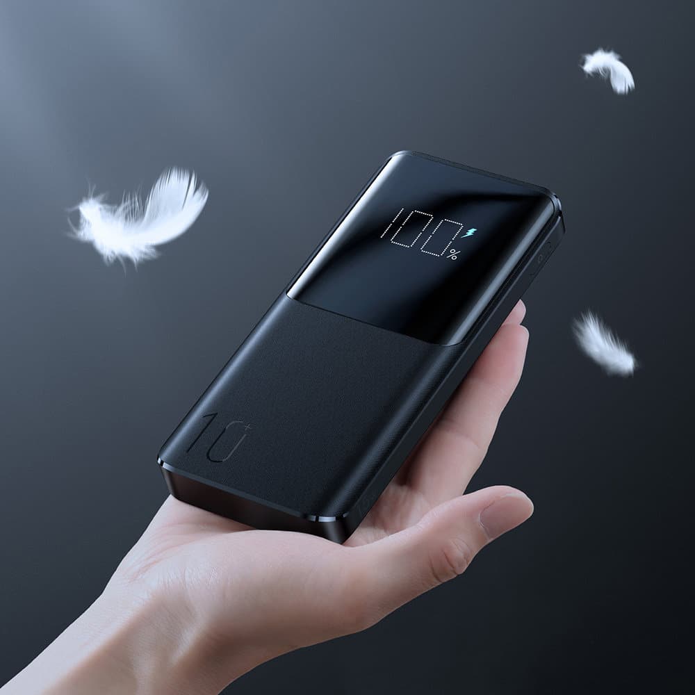 JoyRoom - Power Bank (JR-T013) - 2x USB- Type-C- Micro-USB - s velikim digitalnim zaslonom- 15W- 10000mAh - crna