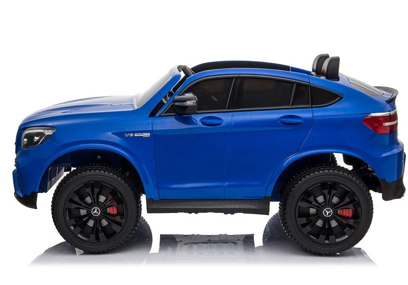 Licencirani auto na akumulator Mercedes GLC 63S QLS 4x4 - dvosjed - plavi/lakirani