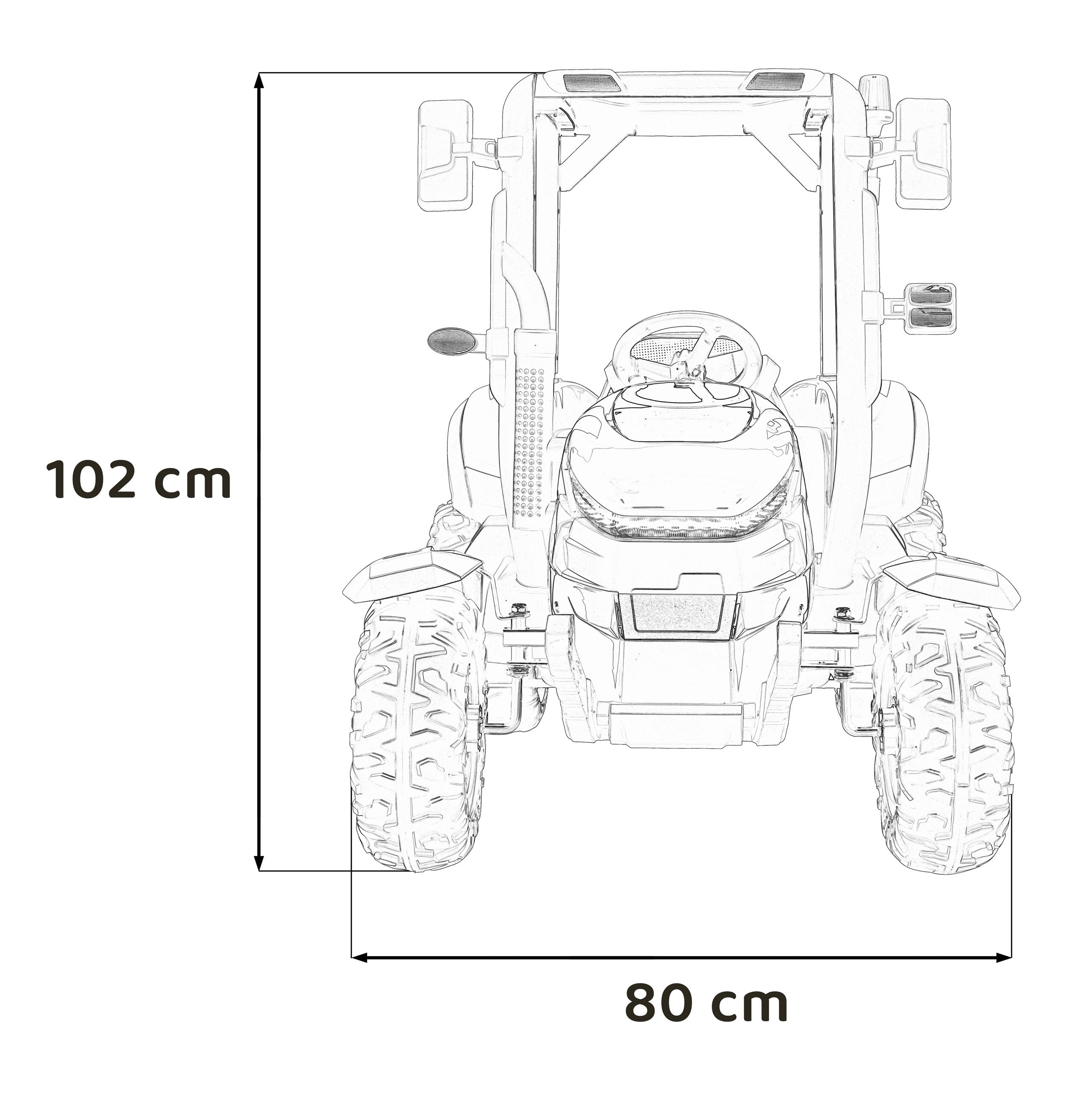 Traktor na akumulator s prikolicom BLAST - zeleni