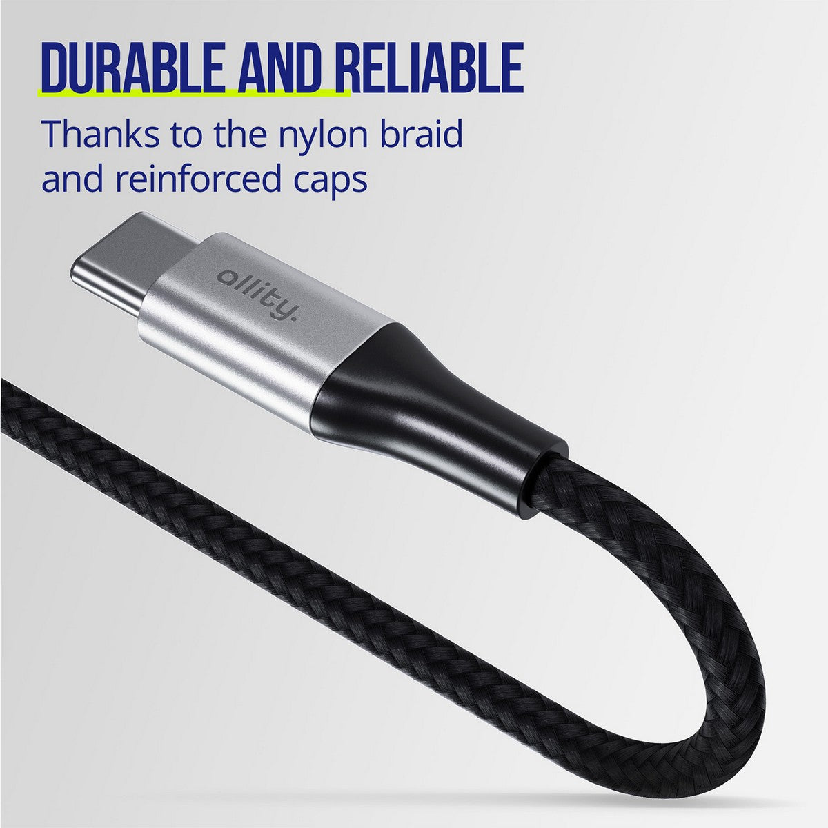 ALLITY kabel AUC-01 USB-C - USB-C 2,0 m 100W CRNI