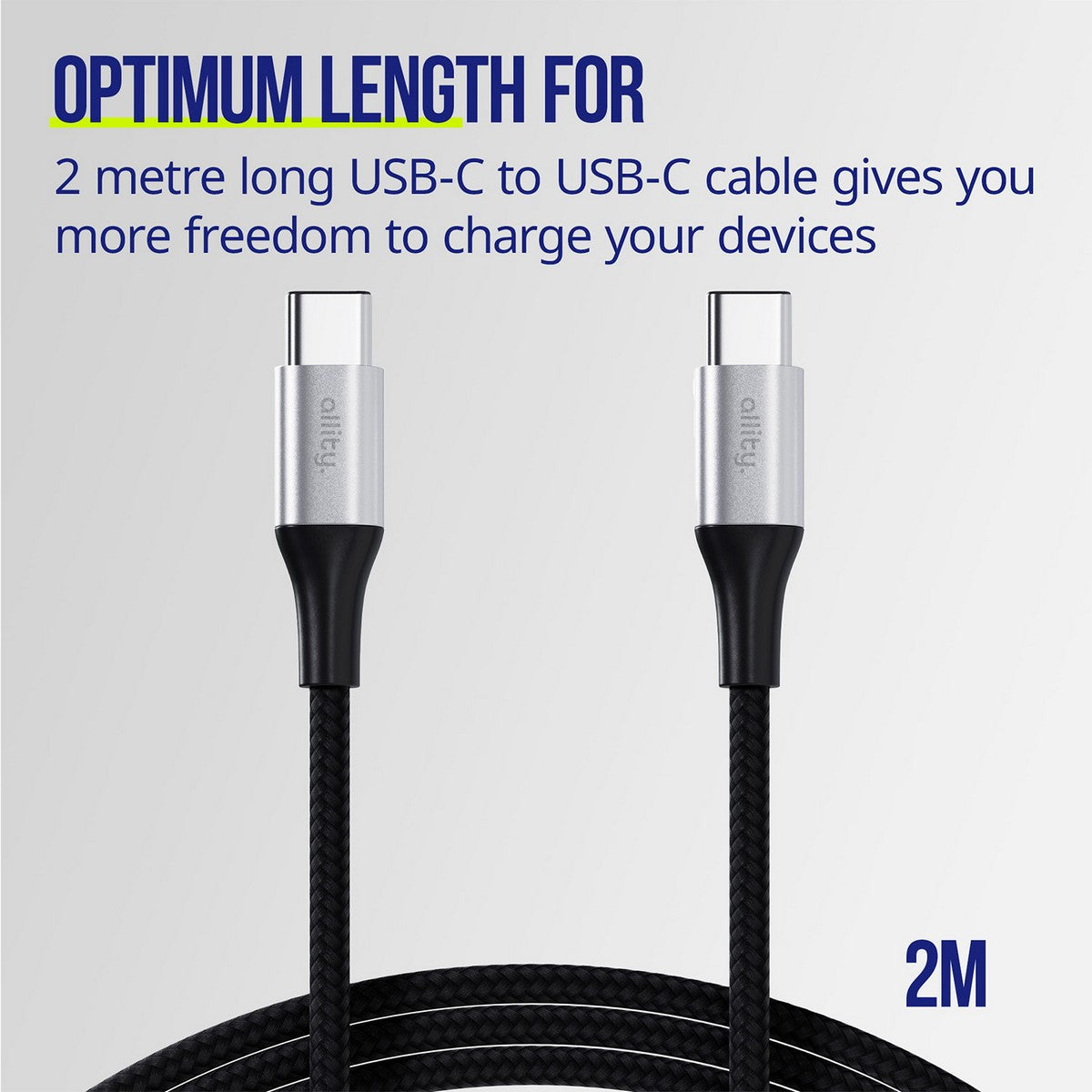 ALLITY kabel AUC-01 USB-C - USB-C 2,0 m 100W CRNI