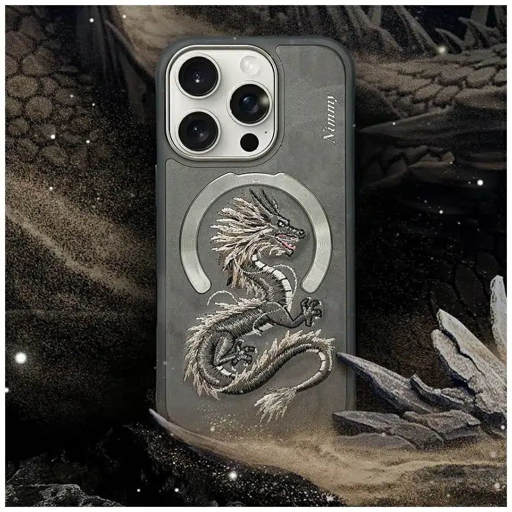 NIMMY DRAGON maskica kompatibilna s MagSafeom za iPhone 16 Pro Max siva