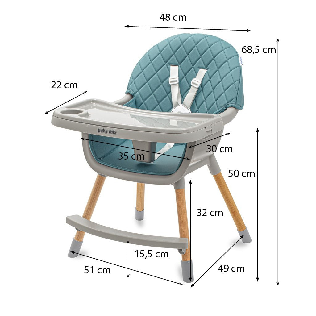 Baby Mix hranilica Freya dusty green
