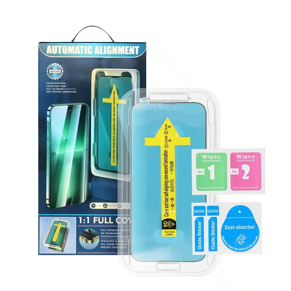 5D Full Glue tvrzené sklo pro iPhone 15 Pro černé + aplikátor