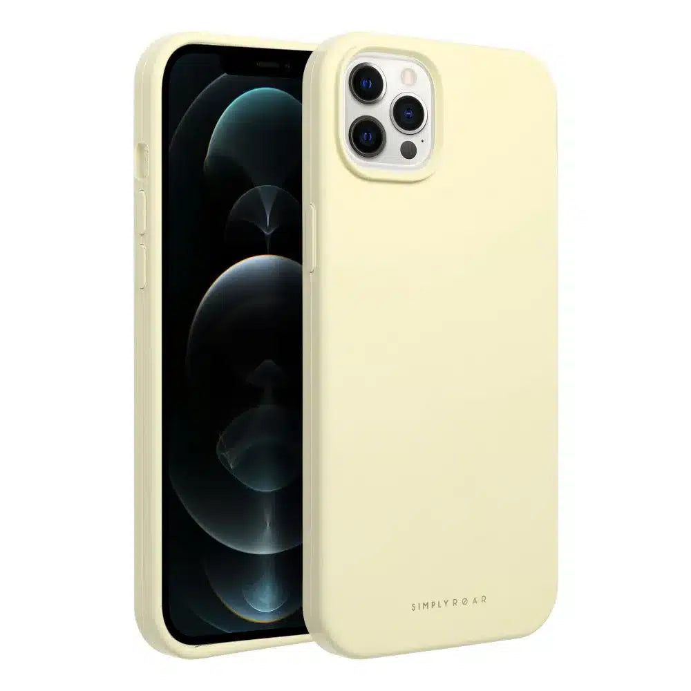 Roar Cloud-Skin maska pro iPhone 12 Pro světle žlutá