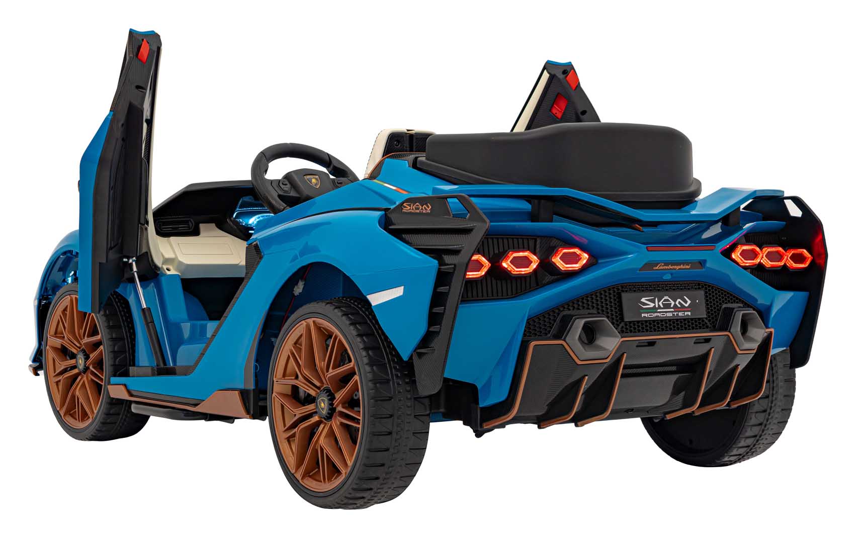 Licencirani auto na akumumulator Lamborghini SIAN 4x100W - dvosjed - plavi