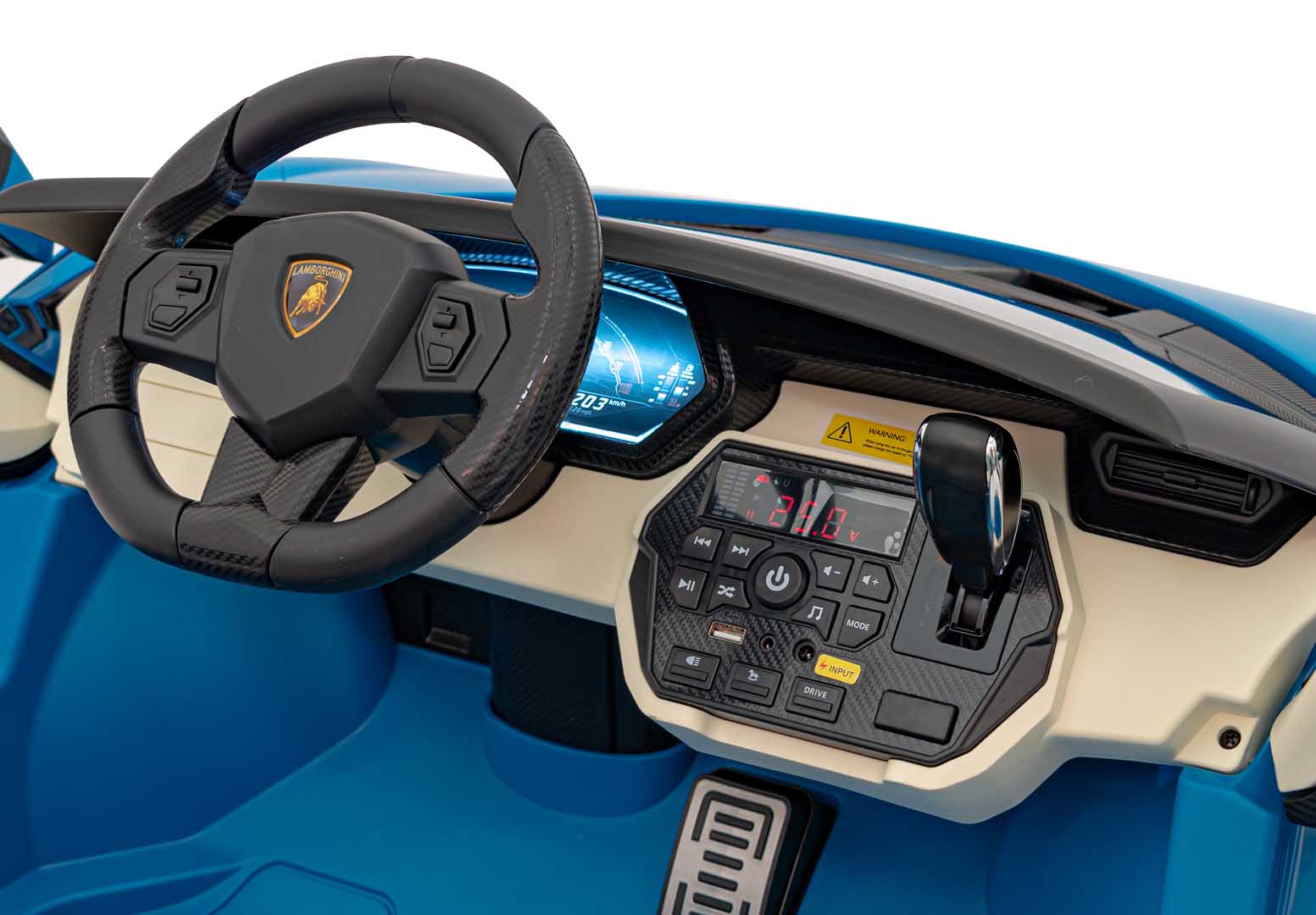 Licencirani auto na akumumulator Lamborghini SIAN 4x100W - dvosjed - plavi