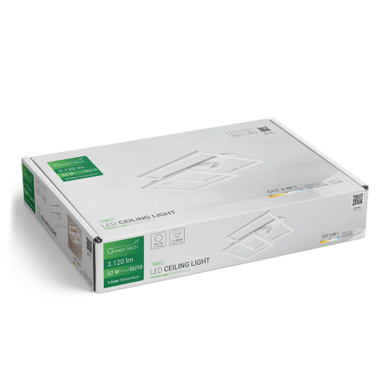 Stropna dekorativna svjetiljka Green Tech 52W, 3CCT + 1 x SPOT GU10