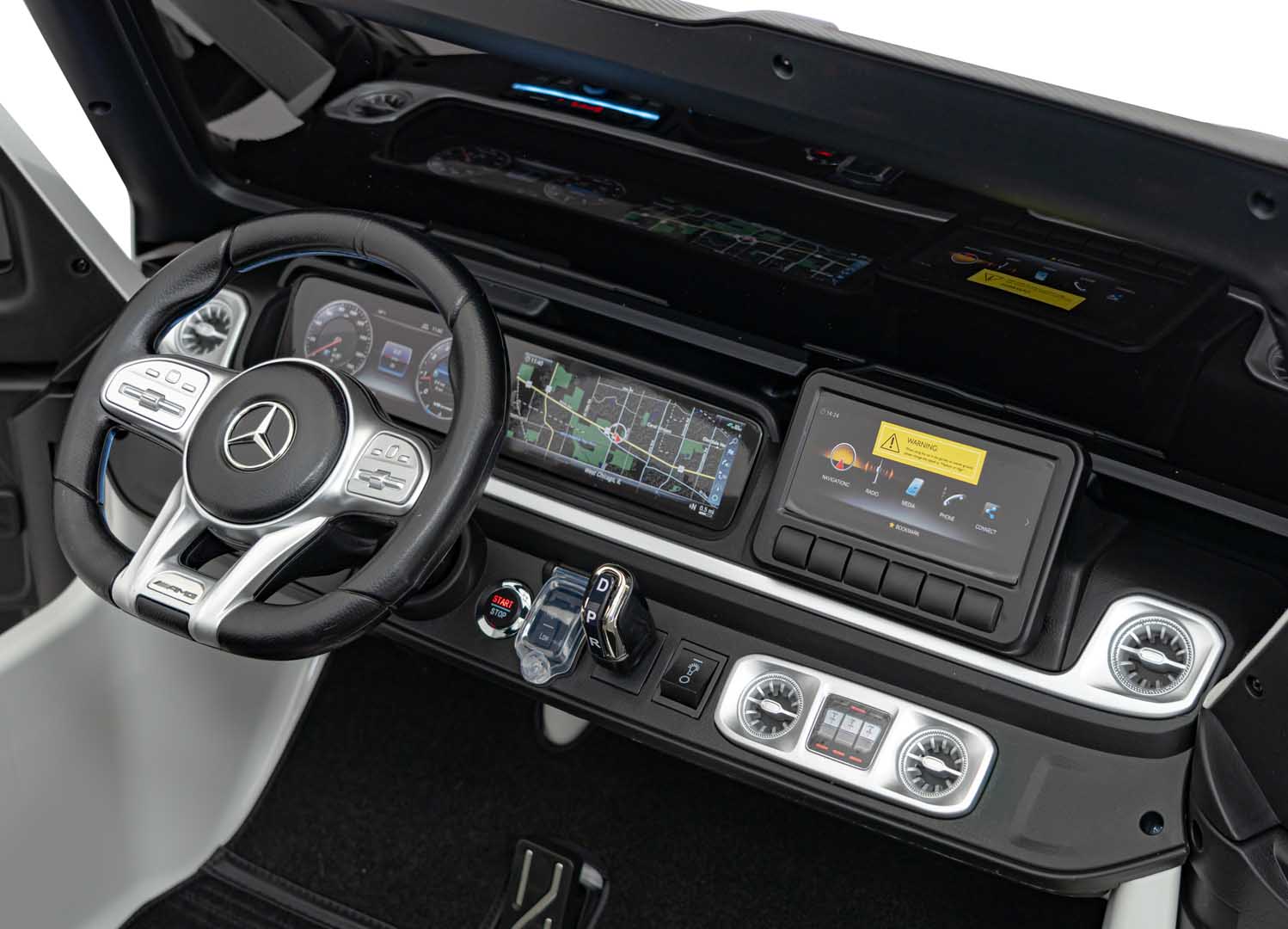 Licencirani auto na akumulator Mercedes Benz G63 AMG XXL 4x4 - dvosjed - bijeli