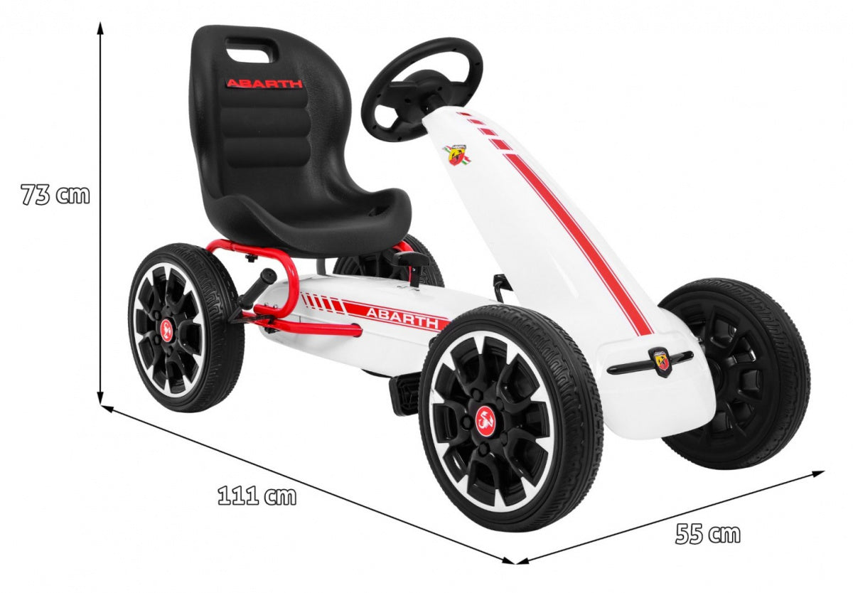 Go-kart na pedale ABARTH - bijeli