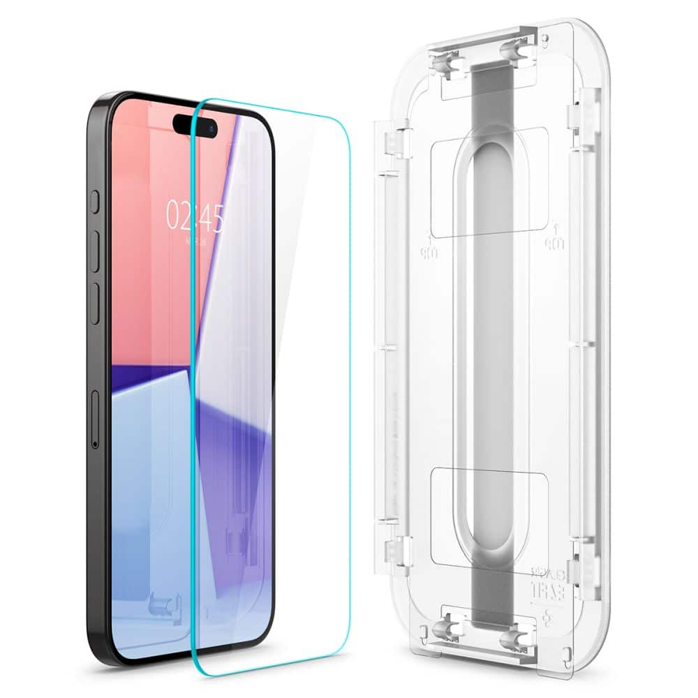 Tvrzené sklo SPIGEN GLAS.TR EZ FIT IPHONE 15 PRO průhledné