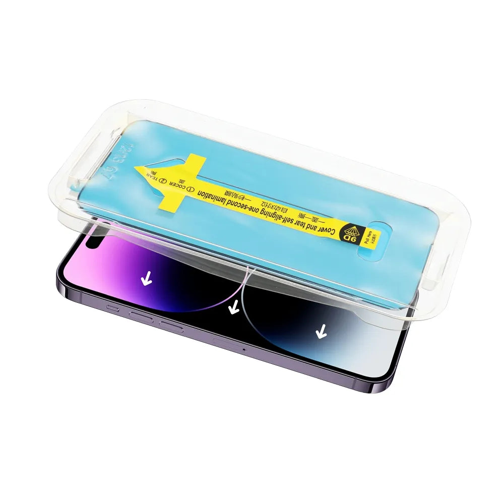 5D Full Glue tvrzené sklo pro iPhone 15 Pro černé + aplikátor