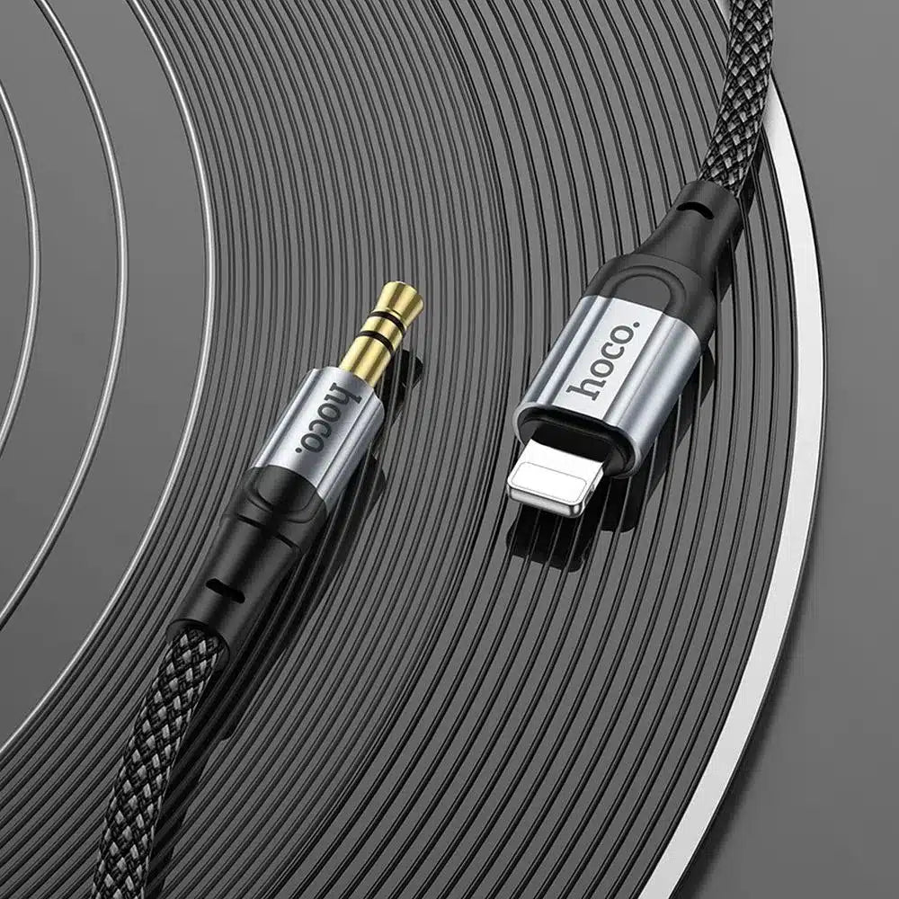 AUX kabel Lightning na Jack 3.5mm Hoco 1m UPA26 černý
